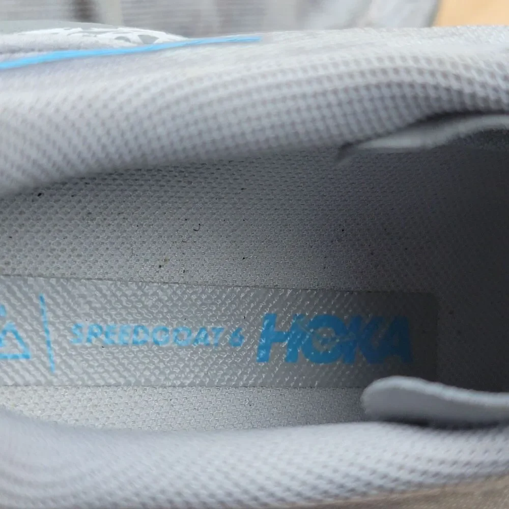 Hoka One One Speedgoat 6 Women's Size 7.5B Trail Running Shoes Grey Blue